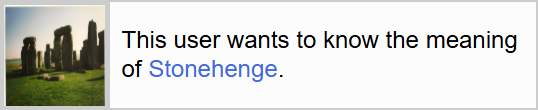 Gray userbox featuring an image of Stonehenge and text reading 'this user wants to know the meaning of Stonehenge'